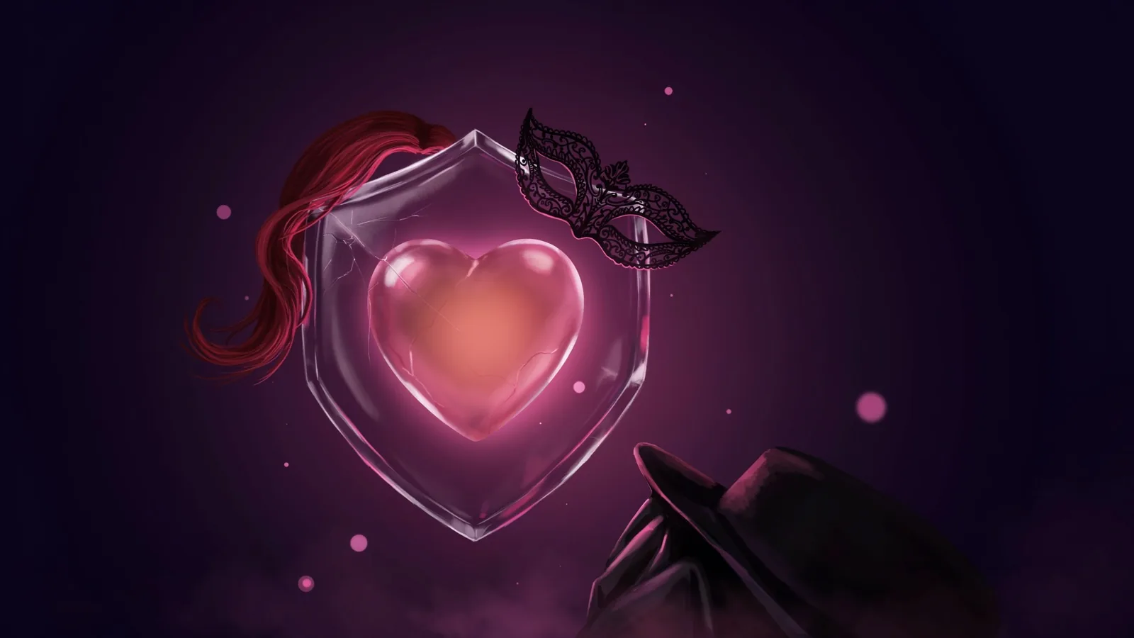 A heart with a protective shield outline